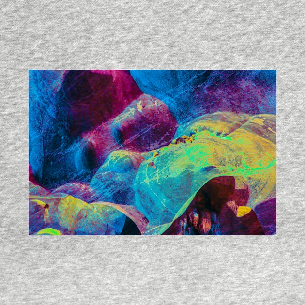 A dog face in multi colored abstract by kall3bu